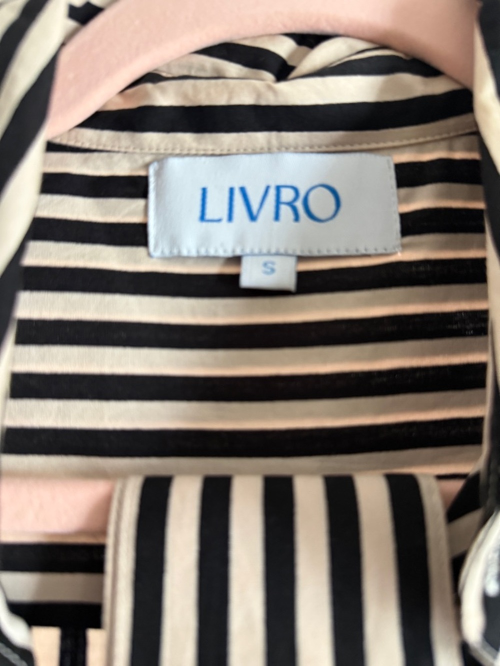 Livro Husband Shirtdress in Ganache Pinstripe